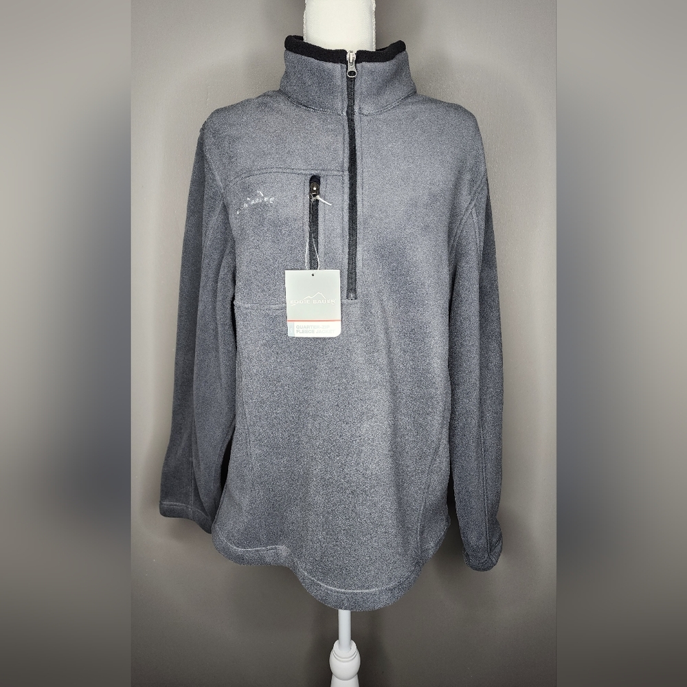 EDDIE BAUER Pullover Quarter Zipper Fleece Jacket. Size: M